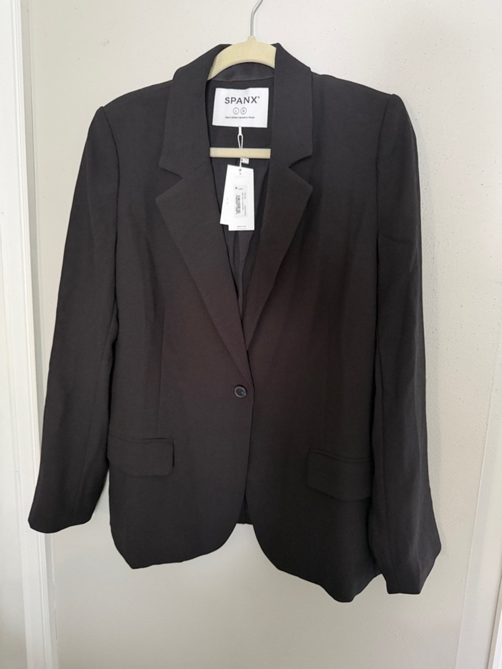 SPANX Black Single-Button Blazer